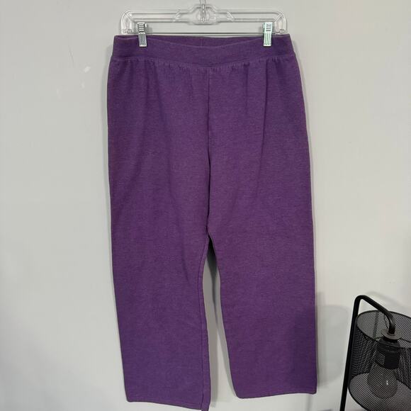 Vintage Hanes Women's Purple Pull On Sweatpants Size Medium NOT Cuffed - Picture 1 of 7